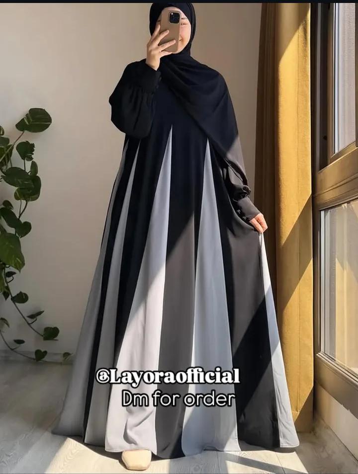 Grey Panel Abaya